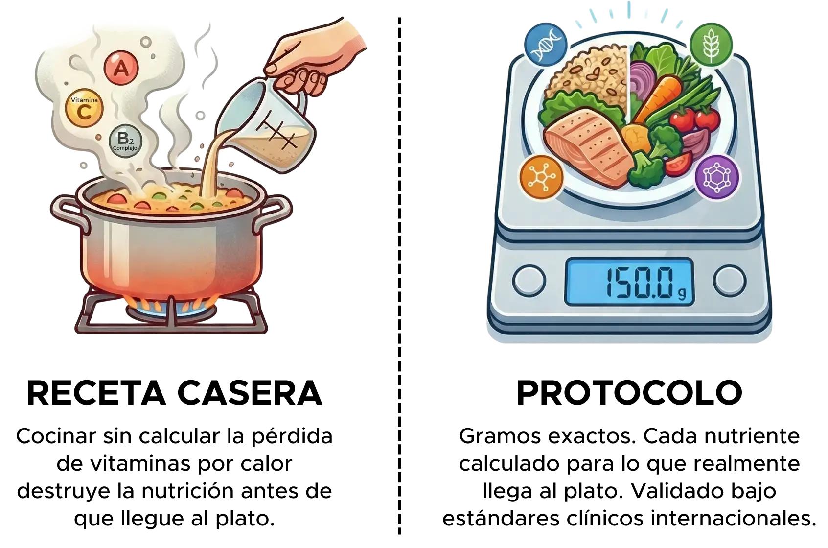 Receta casera vs Protocolo